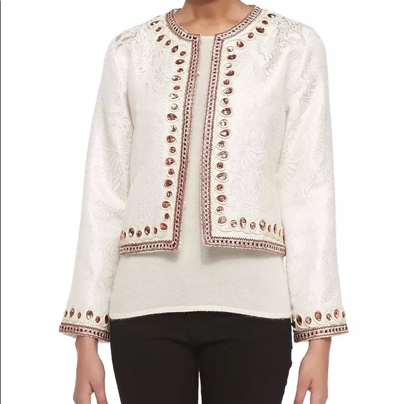 Michael Simon Jackets & Blazers - Michael simon Jacket sequined cardigan ivory NWT